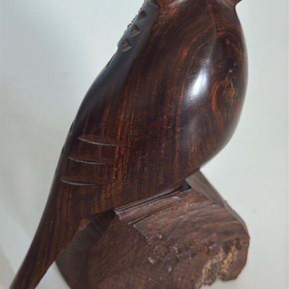 Vintage Ironwood Carved Owl Sculpture Approx 4” Tall - Picture 7 of 11